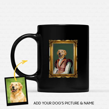 Personalized Dog Gift Idea - Royal Dog's Portrait 39 For Dog Lovers - Black Mug